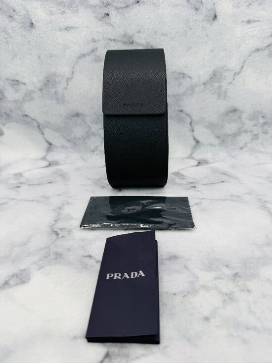 Prada Accessories - Prada Sunglasses Case,Black Magnetic Clamshell Case,Cleaning Cloth,Auth Card